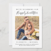 Moderne 'We're Engaged' Foto Verlovingsaankondigin Aankondiging (Voorkant)