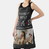 Moderne Wereld Beste Papa Fotocollage Vaderdag Schort (Insitu)