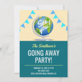 Moderne Wereldbol van de wereld die weggaat nodigt Kaart (Voorkant)