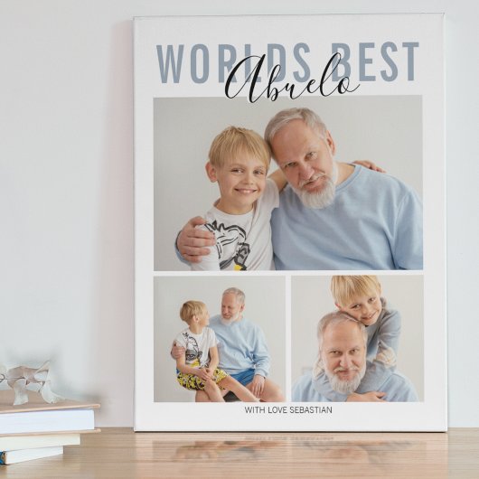 Moderne werelden Best Abuelo 3 Photo Plaque Fotoplaat