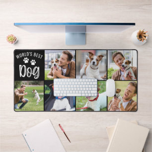 Moderne Werelden Beste Hond 7 Foto Collage Custom Bureaumat