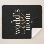 Moderne werelden beste mam elegant zwart en goud sherpa deken (Voorkant (horizontaal))