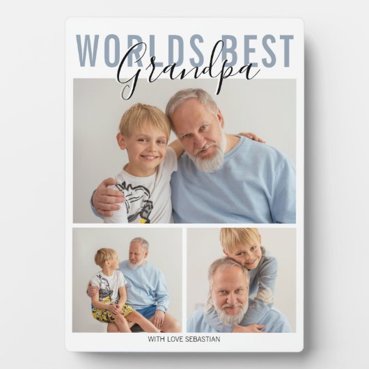 Moderne werelden Beste opa 3 Foto Fotoplaat (voorkant)