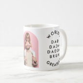 moderne 'WERELDEN GROOTSTE' DAD vaders dag foto Koffiemok (Voorkant rechts)