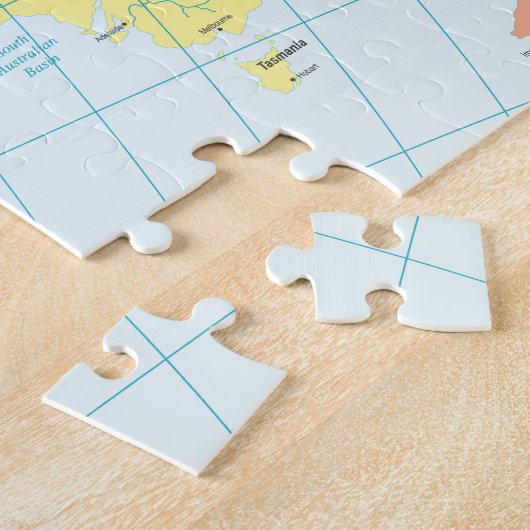 Moderne Wereldkaart Puzzle Legpuzzel (Zijkant)