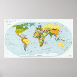 Moderne Wereldkaartposter 2006 Poster