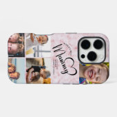 Moderne Wereld's Best Mummy Gift Foto Roze Marmer iPhone Hoesje (Achterkant horizontaal)