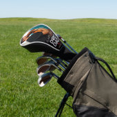 Moderne 'Werelds Beste Hond Papa' Foto Golfheadcover (Insitu)