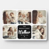 Moderne wereld's beste moeder 5 foto collage fotoplaat (voorkant)