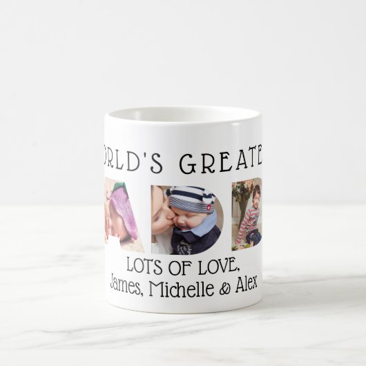 Moderne Wereld's Grootste Daddy Custom Foto Koffiemok (Center)