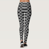 Moderne werkbalk Geometrische klassieke zwart-wit Leggings (Achterkant)