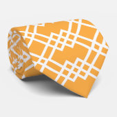 Moderne werkbalk Geometrische mango Sorbet & White Stropdas (Opgerold)