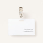 Moderne Werknemer de Bekleding identiteitskaart va Badge (Achterkant met clip)