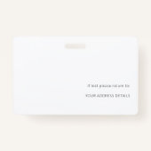 Moderne Werknemer de Bekleding identiteitskaart va Badge (Achterkant)