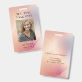 Moderne werknemer foto ID badge (Voor- en achterkant)