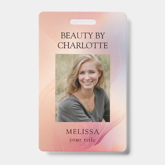 Moderne werknemer foto ID badge (Voorzijde)