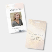 Moderne werknemer foto ID badge (Front & Back)