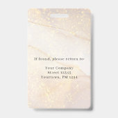 Moderne werknemer foto ID badge (Back)