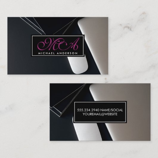 Moderne werkruimte | KANTOOR Visitekaartje (Voorkant / Achterkant)