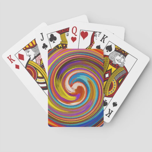 Moderne Wervelende Abstracte Kunst #15 Speelkaarten (Achterkant)