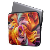 Moderne wervelende vormen laptop sleeve (Voorkant Links)