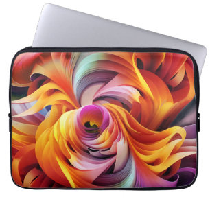 Moderne wervelende vormen laptop sleeve