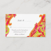 Moderne werveling bloeiend hart tangerine limoen g plaatskaartje (Achterkant)