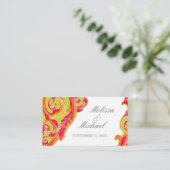 Moderne werveling bloeiend hart tangerine limoen g plaatskaartje (Staand voorkant)