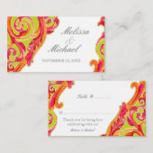 Moderne werveling bloeiend hart tangerine limoen g plaatskaartje (Voorkant / Achterkant)