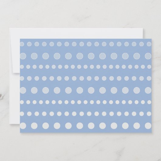 Moderne Werveling in Polka Dot - Baby Boy Shower U Kaart (Achterkant)