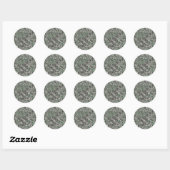 Moderne wervelingen uit het midden van de eeuw ronde sticker (Vel)