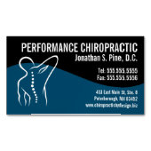 Moderne wervelkolom Logo  Magnetisch Visitekaartje (Voorkant)