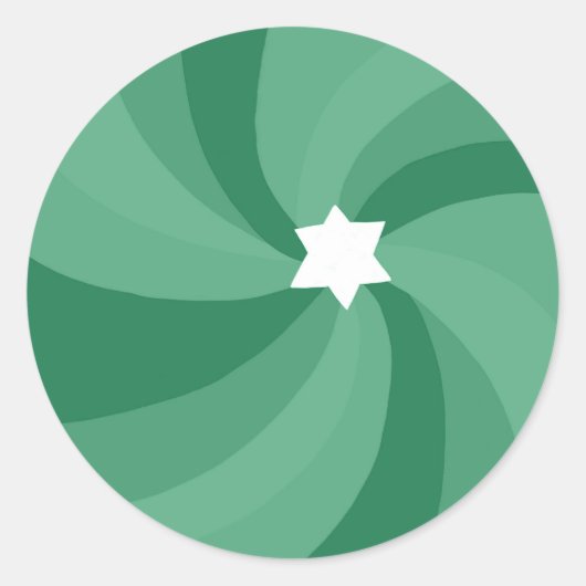 Moderne wervelster van David Bar Mitswa Custom Ronde Sticker (Voorkant)