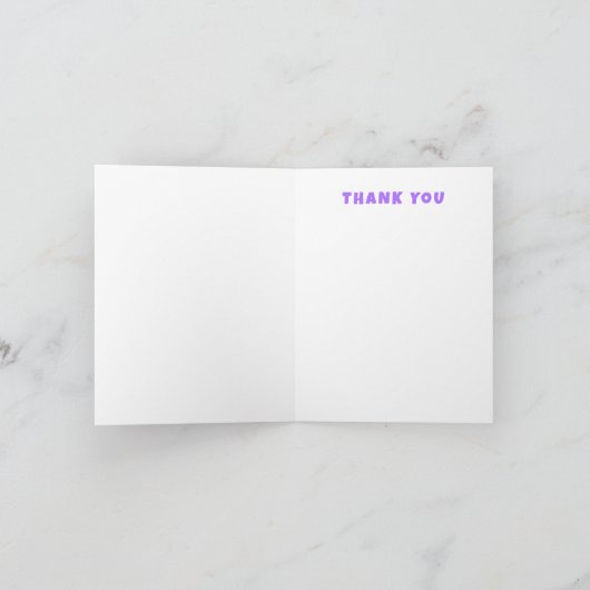 Moderne wervelster van David Custom Bar Bat Mitzva Bedankkaart (Binnen)