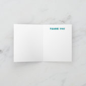 Moderne wervelster van David Custom Bar Bat Mitzva Bedankkaart (Binnen)