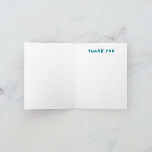 Moderne wervelster van David Custom Bar Bat Mitzva Bedankkaart (Binnen)