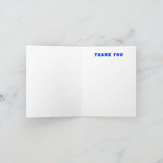 Moderne wervelster van David Custom Bar Bat Mitzva Bedankkaart (Binnen)