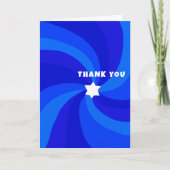 Moderne wervelster van David Custom Bar Bat Mitzva Bedankkaart (Voorkant)