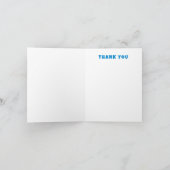 Moderne wervelster van David Custom Bar Bat Mitzva Bedankkaart (Binnen)