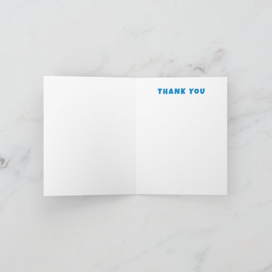 Moderne wervelster van David Custom Bar Bat Mitzva Bedankkaart (Binnen)