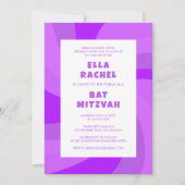 Moderne wervelster van David Custom Bar Bat Mitzva Kaart (Voorkant)