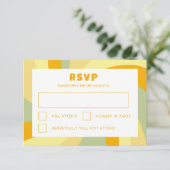 Moderne wervelster van David Custom Bar Bat Mitzva RSVP Kaartje (Staand voorkant)