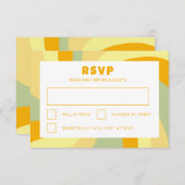 Moderne wervelster van David Custom Bar Bat Mitzva RSVP Kaartje (Voorkant / Achterkant)