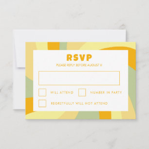 Moderne wervelster van David Custom Bar Bat Mitzva RSVP Kaartje