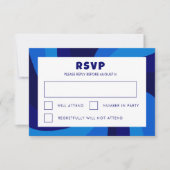 Moderne wervelster van David Custom Bar Bat Mitzva RSVP Kaartje (Voorkant)
