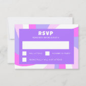 Moderne wervelster van David Custom Bar Bat Mitzva RSVP Kaartje (Voorkant)