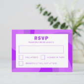 Moderne wervelster van David Custom Bar Bat Mitzva RSVP Kaartje (Staand voorkant)