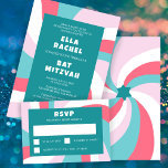 Moderne wervelster van David Custom Bar Bat Mitzva RSVP Kaartje<br><div class="desc">Perfecte RSVP-kaart voor een bat mitswa, bar mitswa of andere Joodse viering! Met de hand gemaakte kunst voor jou. VOLLEDIG ! Klik hierboven op "Personaliseren" om de tekst te bewerken. Klik op "bewerken met het ontwerpgereedschap" om de lettertypen, kleuren en plaatsingen aan te passen en om het ontwerp van de...</div>