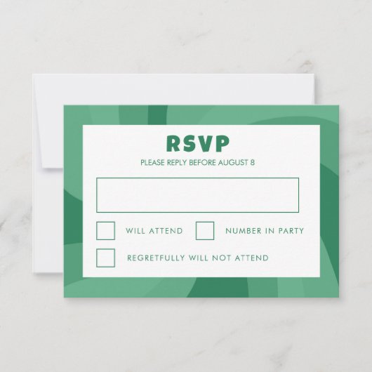 Moderne wervelster van David Custom Bar Bat Mitzva RSVP Kaartje (Voorkant)