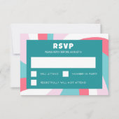 Moderne wervelster van David Custom Bar Bat Mitzva RSVP Kaartje (Voorkant)